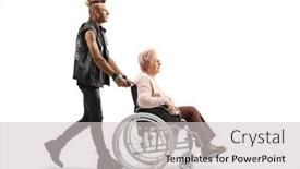  Presentation with punk - Presentation featuring punk-rocker-pushing-an-elderly background and a light gray colored foreground