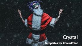  Presentation with luminous - Audience pleasing theme consisting of punk santa claus in luminous backdrop and a wine colored foreground