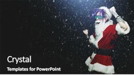  Presentation with punk - Slide deck consisting of punk santa claus in luminous background and a black colored foreground