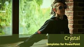  Presentation with black man - Presentation featuring punk-subculture-rock-style background and a tawny brown colored foreground