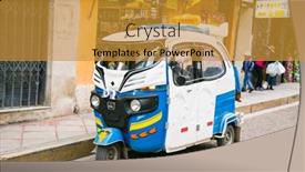  Presentation with rickshaw - PPT theme with puno-peru-jun-5-2019 background and a gold colored foreground