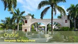  Presentation with dominican republic - Amazing PPT theme having punta-cana-dominican-republic-dec backdrop and a violet colored foreground