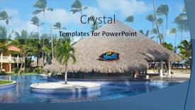  Presentation with republic dominican - Audience pleasing PPT theme consisting of punta-cana-dominican-republic-dec backdrop and a light blue colored foreground