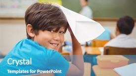  Presentation with soil erosion for elementary - Cool new theme with pupil about to throw paper backdrop and a  colored foreground