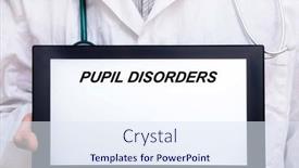  Presentation with pupil - Presentation theme having pupil-disorders-doctor-with-rare background and a sky blue colored foreground