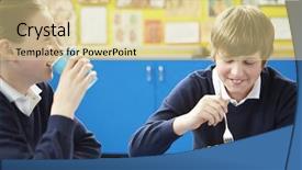  Presentation with school lunch - Cool new presentation with pupil eating unhealthy school lunch backdrop and a  colored foreground