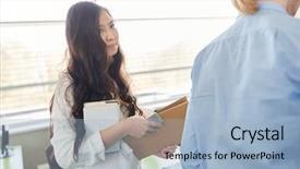  Presentation with pupil - Beautiful presentation featuring pupil in school or academy backdrop and a light blue colored foreground