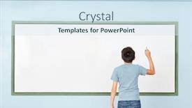  Presentation with solving - PPT theme having pupil-on-the-whiteboard background and a sky blue colored foreground