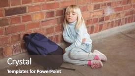  Presentation with pupil - PPT theme enhanced with pupil sitting alone on ground background and a tawny brown colored foreground