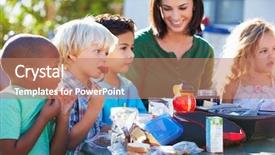  Presentation with elementary - Amazing PPT theme having life is adventure sign backdrop and a teal colored foreground