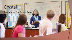  Presentation with high science 3d rendering - Presentation consisting of pupils in high school science background and a soft green colored foreground