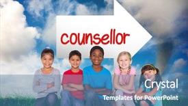  Presentation with elementary - Slide deck with pupils smiling against road leading background and a teal colored foreground