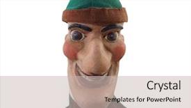  Presentation with 18th century - PPT theme with puppet from the 18th century background and a soft green colored foreground