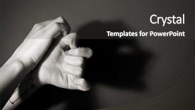  Presentation with theater - Audience pleasing PPT layouts consisting of puppet theater - hands gesture like man face backdrop and a dark gray colored foreground
