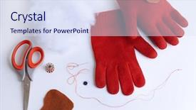  Presentation with toys clay - Presentation theme enhanced with puppet theater - making of handmade toys background and a sky blue colored foreground