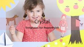  Presentation with theatre - Amazing presentation design having puppet theater - playing theatre backdrop and a coral colored foreground