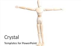  Presentation with art black and white marble - Beautiful presentation featuring puppetry - artist mannequin isolated backdrop and a white colored foreground