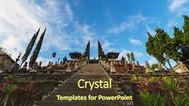  Presentation with pura - Amazing PPT theme having pura besakih temple bali indonesia backdrop and a tawny brown colored foreground