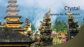  Presentation with bali temple - Amazing theme having pura besakih temple bali indonesia backdrop and a  colored foreground