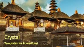  Presentation with bali temple - Colorful slides enhanced with pura besakih temple bali indonesia backdrop and a tawny brown colored foreground