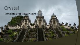  Presentation with bali temple - PPT layouts enhanced with pura-luhur-lempuyang-temple background and a light blue colored foreground