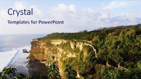  Presentation with pura - Presentation featuring pura luhur temple area uluwatu background and a  colored foreground