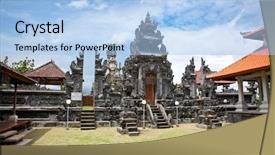  Presentation with mandala - Amazing presentation design having pura padmasana puja mandala temple backdrop and a light blue colored foreground