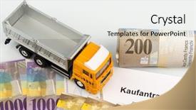  Presentation with car dealer - PPT theme with purchase contract for a new background and a white colored foreground