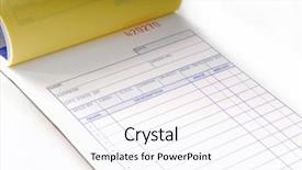  Presentation with order - Beautiful presentation theme featuring purchase order - blank invoice backdrop and a  colored foreground