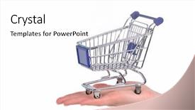  Presentation with order - Beautiful slide deck featuring purchase order - shopping cart on a palm backdrop and a  colored foreground