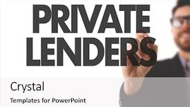  Presentation with private sector partnerships - Slide set enhanced with purchase request - private lenders background and a white colored foreground