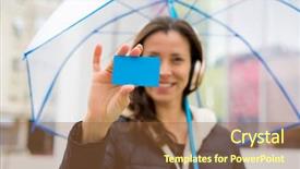  Presentation with accounting financial bank banking account - Cool new slides with purchasing business red white - purchase payment woman with bank backdrop and a tawny brown colored foreground