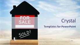 Presentation with real estate - Slides having purchasing business red white - real estate agent for sale background and a sky blue colored foreground