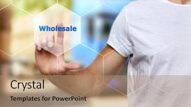  Presentation with wholesale - Cool new presentation theme with purchasing management - wholesale concept young man push backdrop and a coral colored foreground