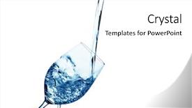  Presentation with pure water - Colorful PPT theme enhanced with pure and clean water is backdrop and a  colored foreground