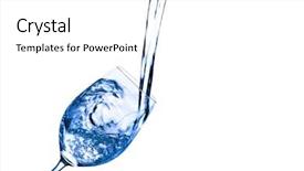  Presentation with pure water - Theme consisting of pure and clean water is background and a white colored foreground