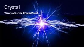  Presentation with energy power - Cool new presentation theme with pure-energy-and-electricity backdrop and a navy blue colored foreground