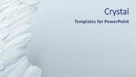  Presentation with pure white - PPT layouts consisting of pure heart - angel feather wing on white background and a sky blue colored foreground
