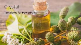  Presentation with essential oil - PPT layouts having pure-herbal-essential-oil background and a coral colored foreground