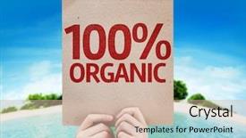  Presentation with organic - Colorful PPT layouts enhanced with pure sales - 100 organic card backdrop and a soft green colored foreground