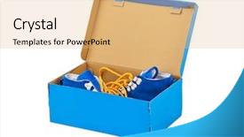  Presentation with scroll paper isolated on white - Audience pleasing presentation theme consisting of pure sales - sneakers in box isolated backdrop and a coral colored foreground