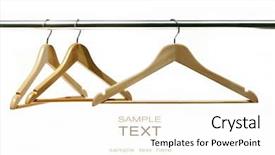  Presentation with rail freight transportation - Presentation theme with pure sales - three coat hangers background and a white colored foreground