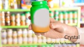  Presentation with baby food jar - Slides with pure sales - woman holding jar with baby background and a coral colored foreground