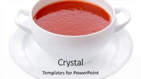  Presentation with tomato - Presentation consisting of pure vegeterian - tasty tomato soup isolated background and a  colored foreground