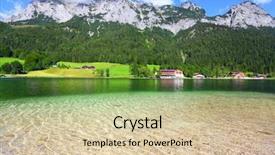  Presentation with pure water - Slide deck consisting of bavarian alps in the berchtesgaden background and a lemonade colored foreground