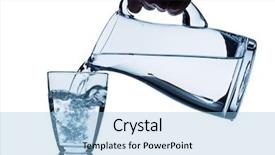  Presentation with pure water - Audience pleasing PPT theme consisting of pure water is emptied backdrop and a light blue colored foreground