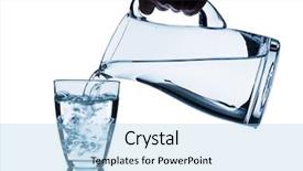  Presentation with pure water - PPT theme enhanced with pure water is emptied background and a  colored foreground