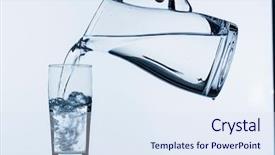  Presentation with water jug - Audience pleasing presentation consisting of pure water is emptied backdrop and a sky blue colored foreground