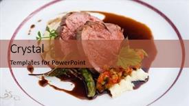  Presentation with bone marrow - Slide set consisting of puree asparagus and bone marrow background and a red colored foreground