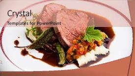  Presentation with bone marrow - PPT layouts with puree asparagus and bone marrow background and a coral colored foreground